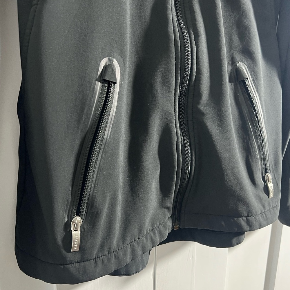 Ariat Softshell Jacket Black Full Zip Wind Water … - image 3